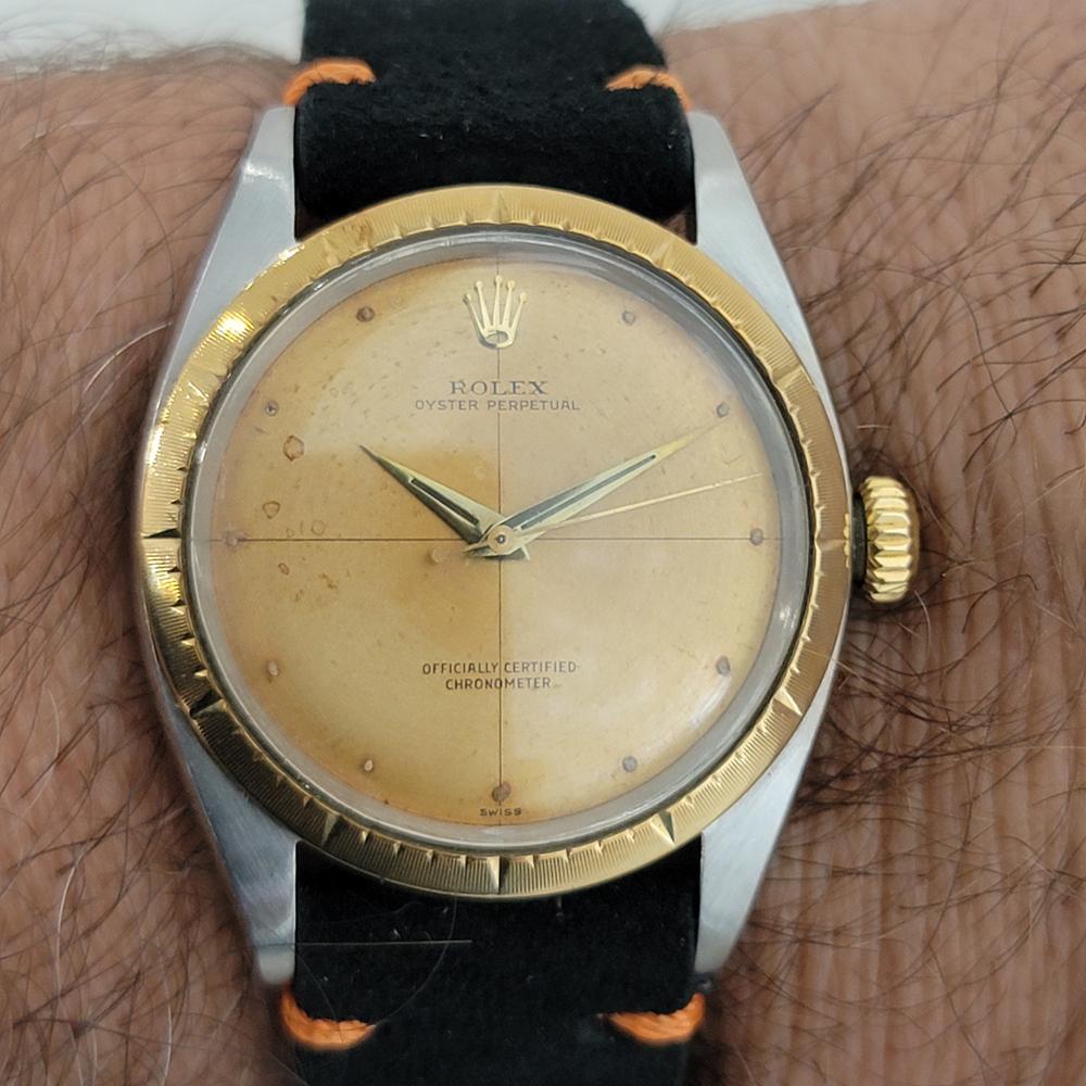 Mens Rolex Oyster Perpetual 6592 14k SS Automatic 1950s Vintage RJC118 6