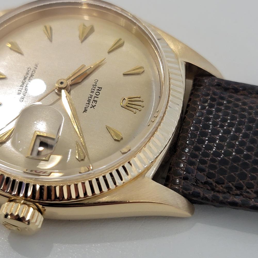 Mens Rolex Oyster Perpetual 6605 18k Solid Gold 36mm Automatic 1950s NOS NA125 2