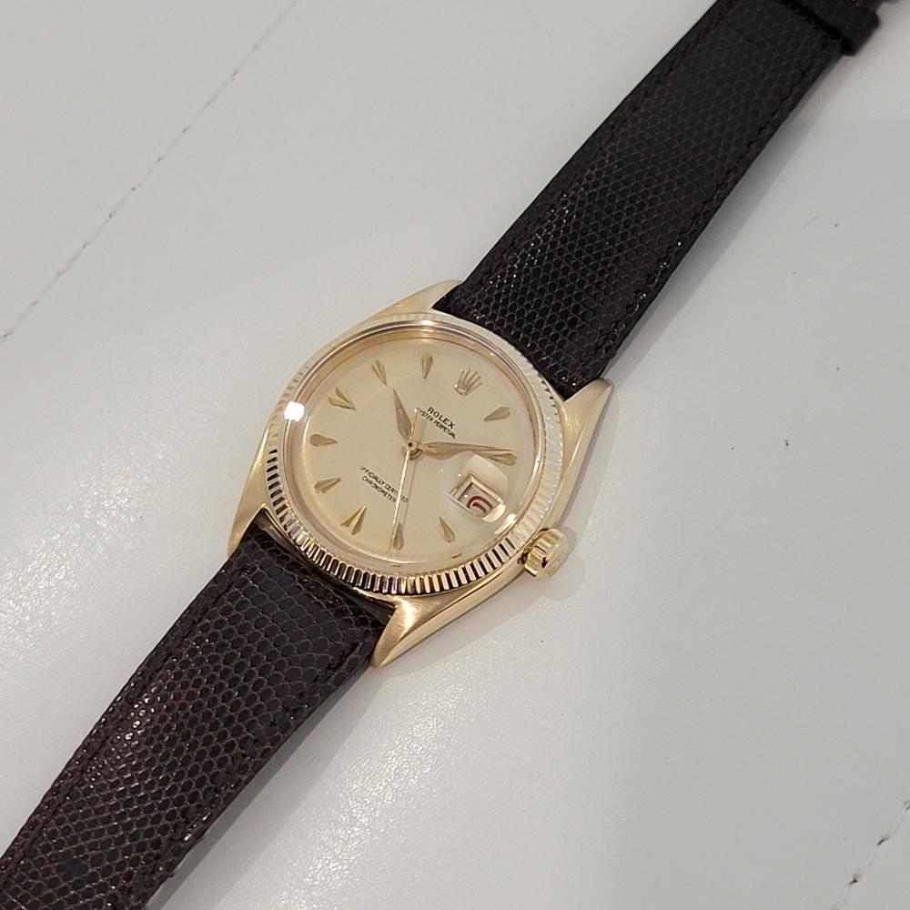 Mens Rolex Oyster Perpetual 6605 18k Solid Gold 36mm Automatic 1950s NOS NA125 3