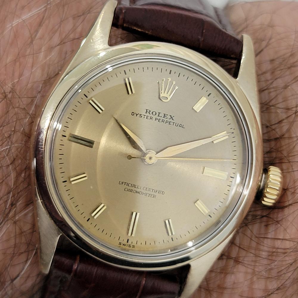 Mens Rolex Oyster Perpetual 6634 34mm Gold Capped Automatic 1950s Vintage RA434 8