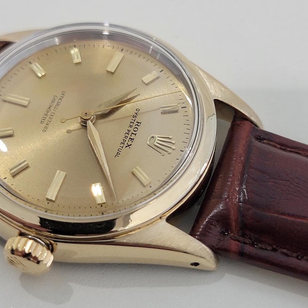 Mens Rolex Oyster Perpetual 6634 34mm Gold Capped Automatic 1950s Vintage RA434 1