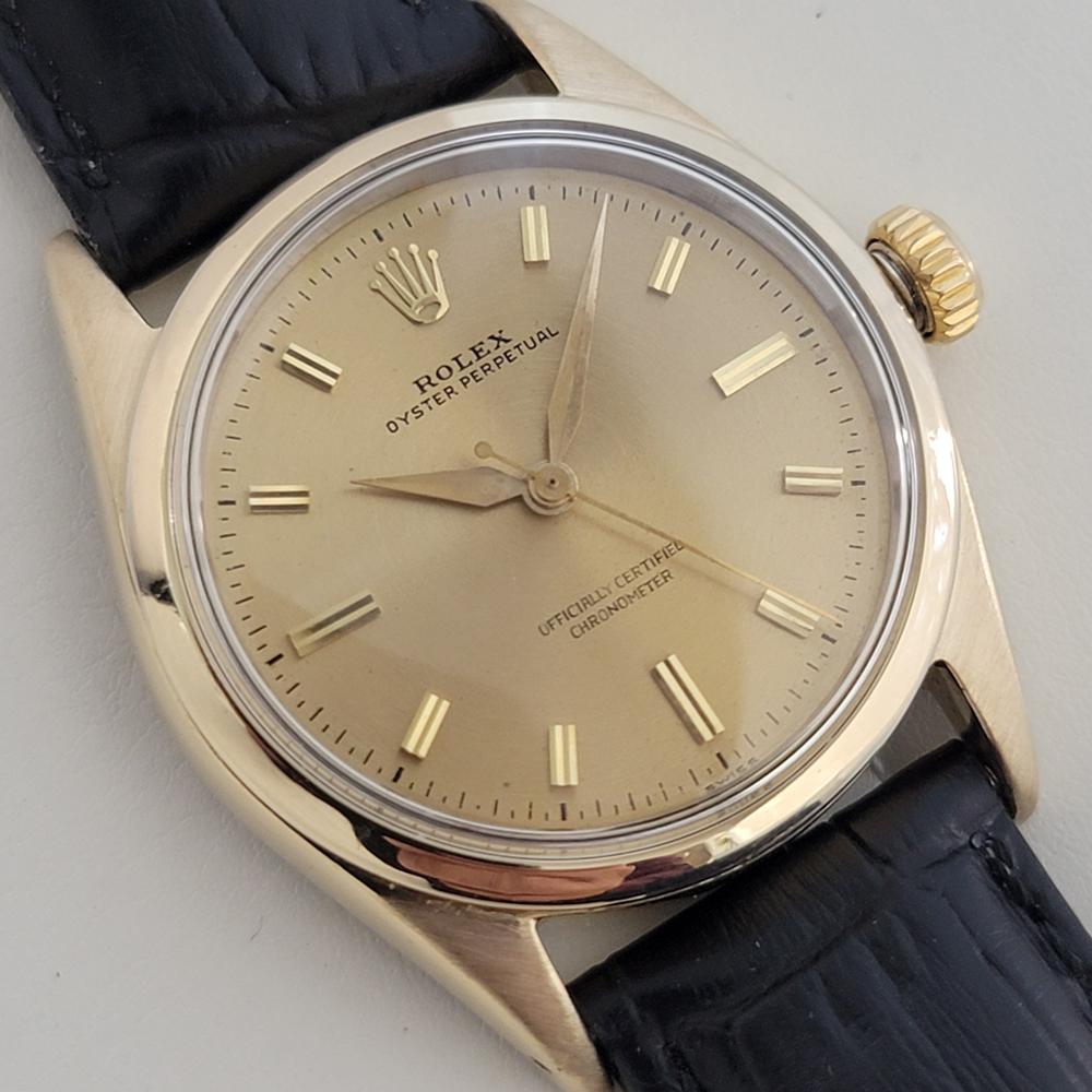 Contemporaneo Rolex Oyster Perpetual Uomo 6634 Golden Egg 34mm Automatico 1950s Swiss RA434B