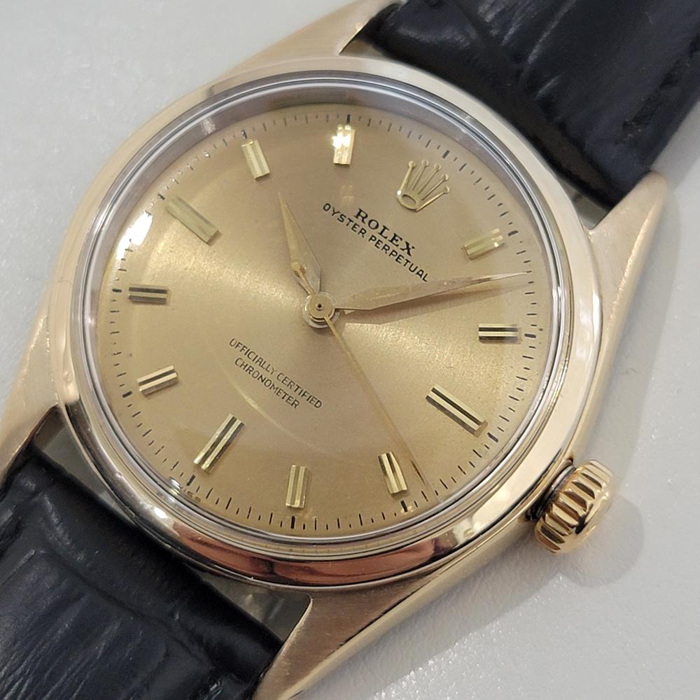 Rolex Oyster Perpetual Uomo 6634 Golden Egg 34mm Automatico 1950s Swiss RA434B In condizioni ottime a Beverly Hills, CA
