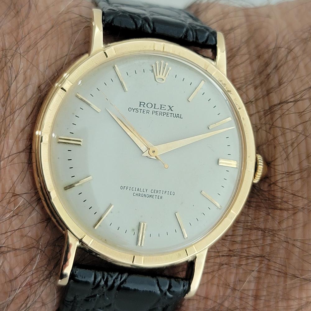 Mens Rolex Oyster Perpetual 8952 18k Solid Gold Manual Wind 1950s RA229 5
