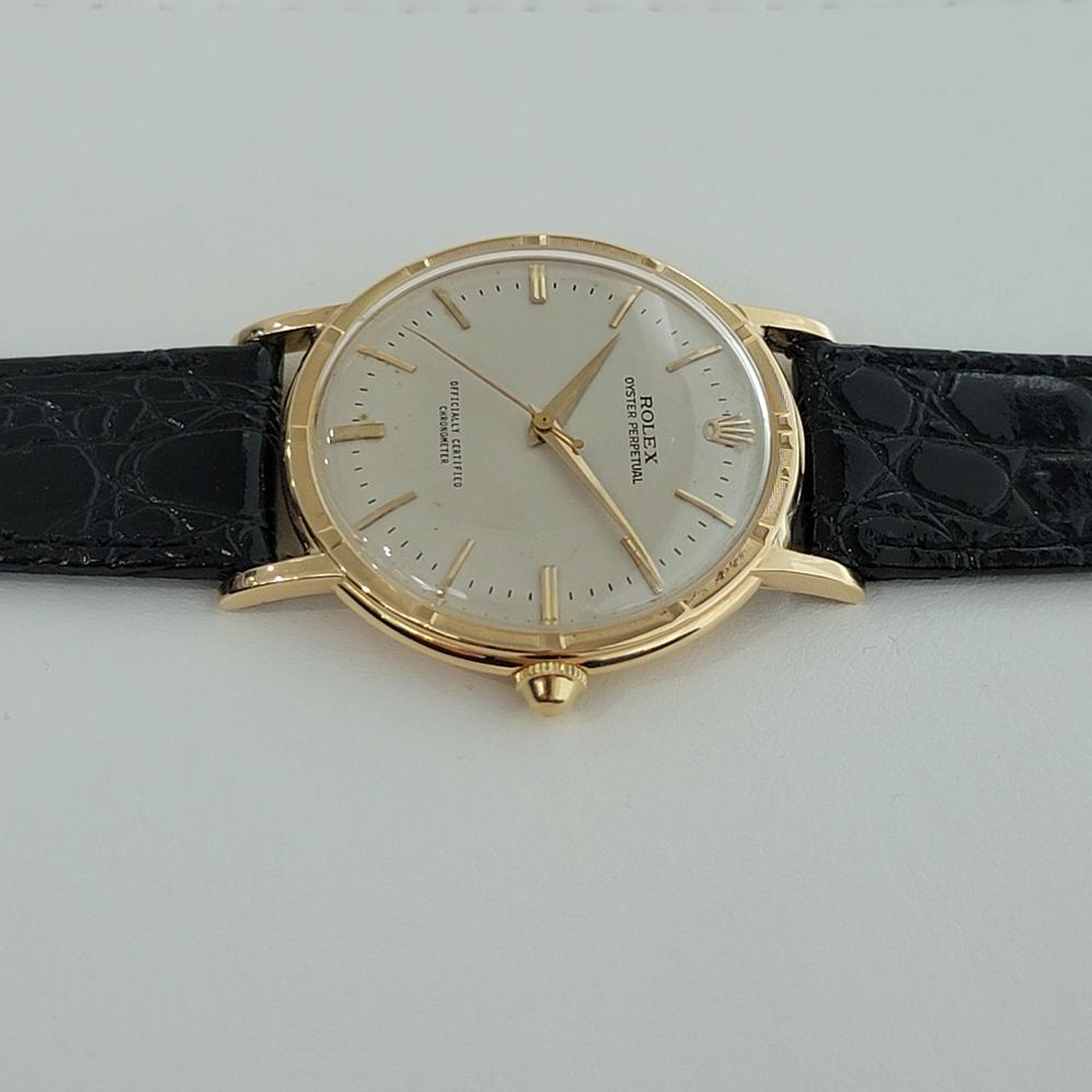 Men's Mens Rolex Oyster Perpetual 8952 18k Solid Gold Manual Wind 1950s RA229