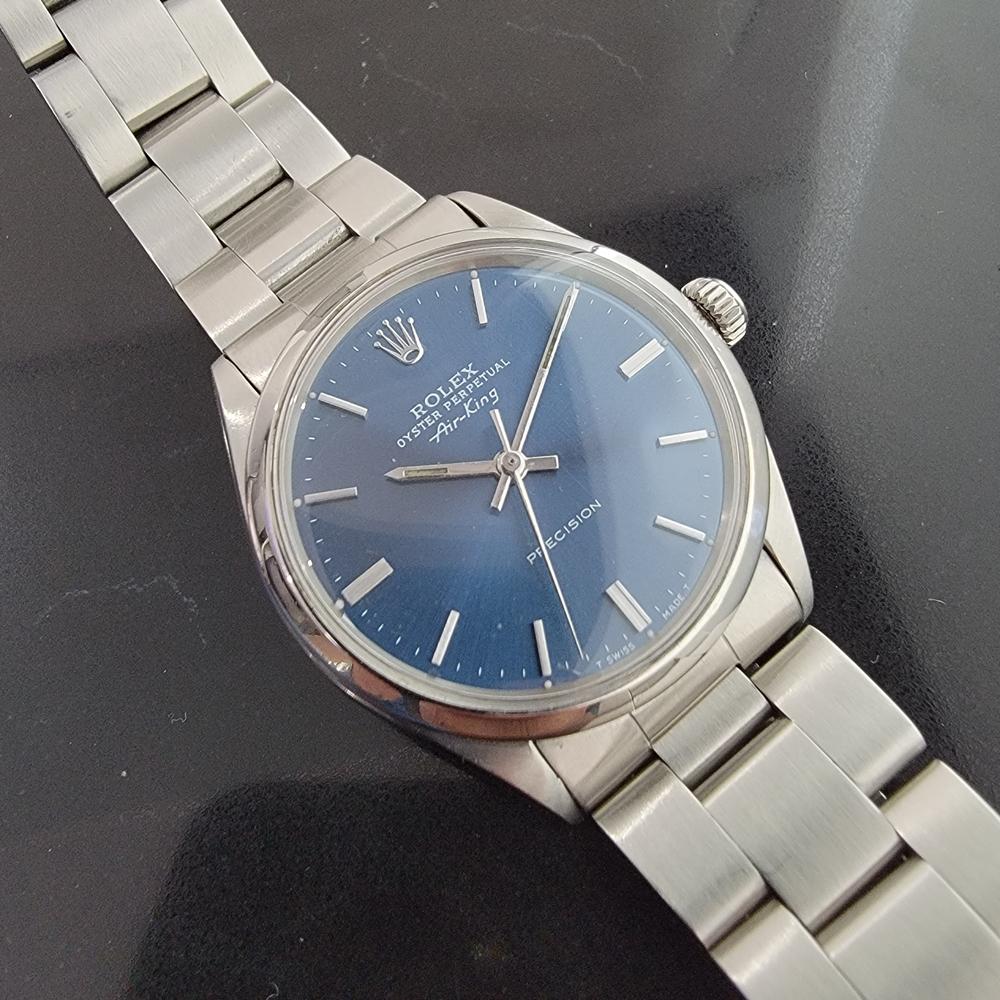 rolex air king 5500 blue dial