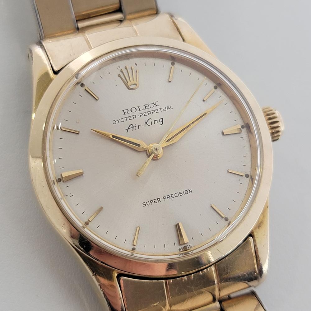 Rolex Herren Rolex Oyster Perpetual Air King 5506 Goldgeschlossenes Automatik 1960er RA177 im Zustand „Hervorragend“ in Beverly Hills, CA