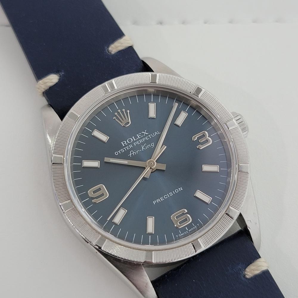 Mens Rolex Oyster Perpetual Air-King Ref 14000 Automatic 1990s Swiss RJC123 In Excellent Condition In Beverly Hills, CA