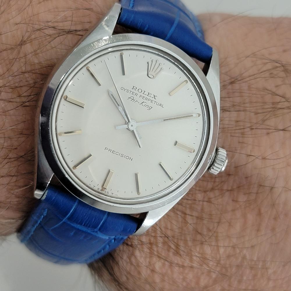Mens Rolex Oyster Perpetual Air-King Ref 5500, 1970s Automatic RA307 Vintage For Sale 6