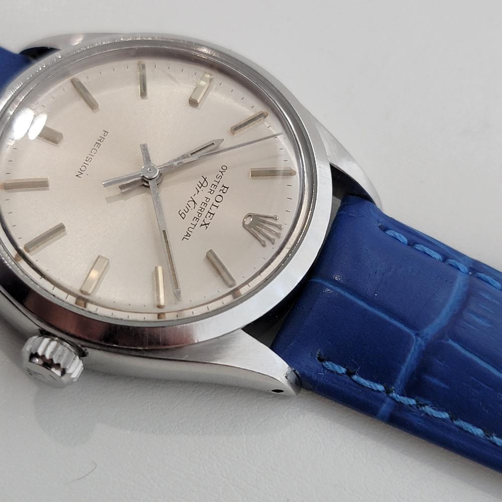 Mens Rolex Oyster Perpetual Air-King Ref 5500, 1970s Automatic RA307 Vintage In Excellent Condition For Sale In Beverly Hills, CA