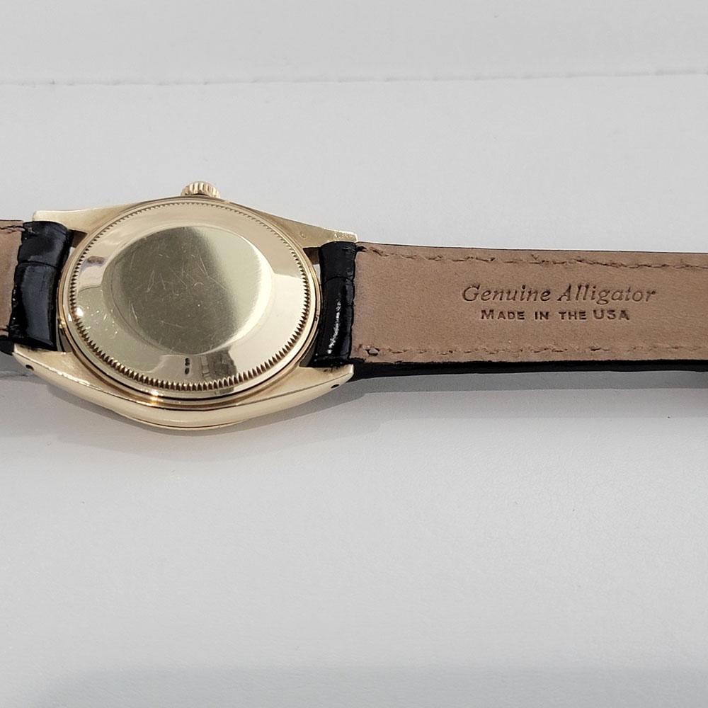 Herren Rolex Oyster Perpetual Date 14k Massivgold 1503 1960er Jahre Automatik RA347 für Herren im Angebot 5