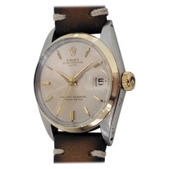 Mens Rolex Oyster Perpetual Date 14k SS 1500 Automatic 1960s Vintage RA182
