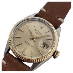 Herren Rolex Oyster Perpetual Date 1500 14k Gold ss 1960er Jahre Automatik Vintage RA168B