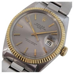 Vintage Mens Rolex Oyster Perpetual Date 1500 18k Gold ss 1960s Automatic RJC145