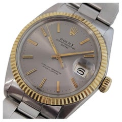 Mens Rolex Oyster Perpetual Date 1500 18k Gold ss 1960s Automatic RJC145