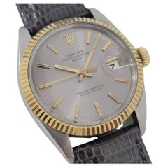 Retro Mens Rolex Oyster Perpetual Date 1500 1960s 18k Gold ss Automatic RJC145G