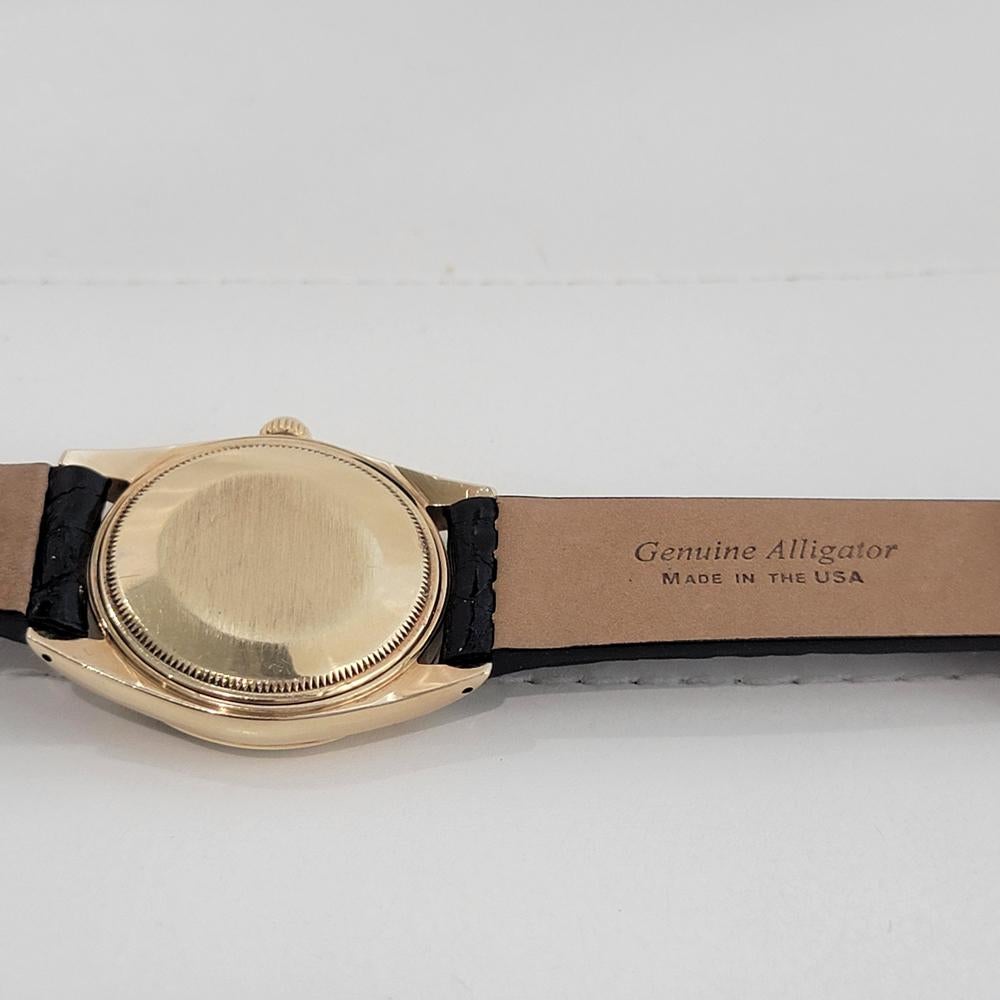 Mens Rolex Oyster Perpetual Date 1500 34mm 18k Gold Automatic 1960s Swiss RA411 6