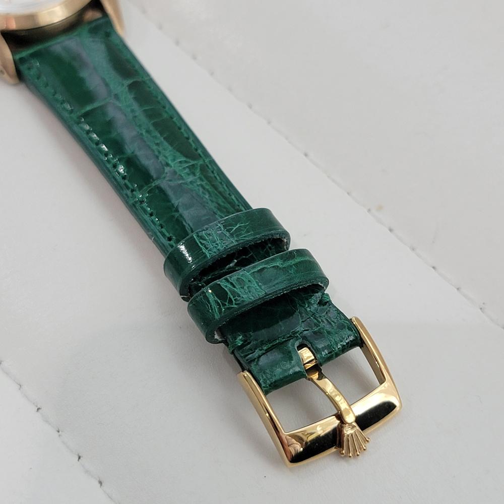 Mens Rolex Oyster Perpetual Date 1500 34mm 18k Gold Automatic 1960s Swiss RA411G 4