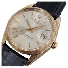 Retro Mens Rolex Oyster Perpetual Date 1500 35mm 14K Gold 1960s Automatic Swiss RA267