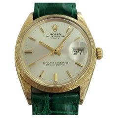 Mens Rolex Oyster Perpetual Date 1500 35mm 14K Gold Automatic 1960s RA267G