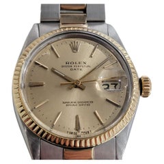 Mens Rolex Oyster Perpetual Date 1500 14k Gold ss Automatic 1960s RA168