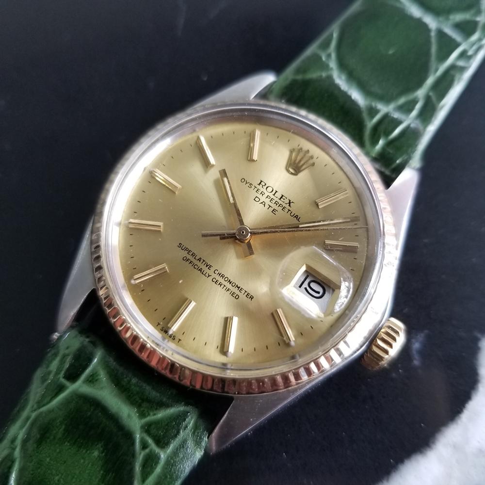 Men's Rolex Oyster Perpetual Date 1500 18k & ss Automatic, c.1970s RA147 1
