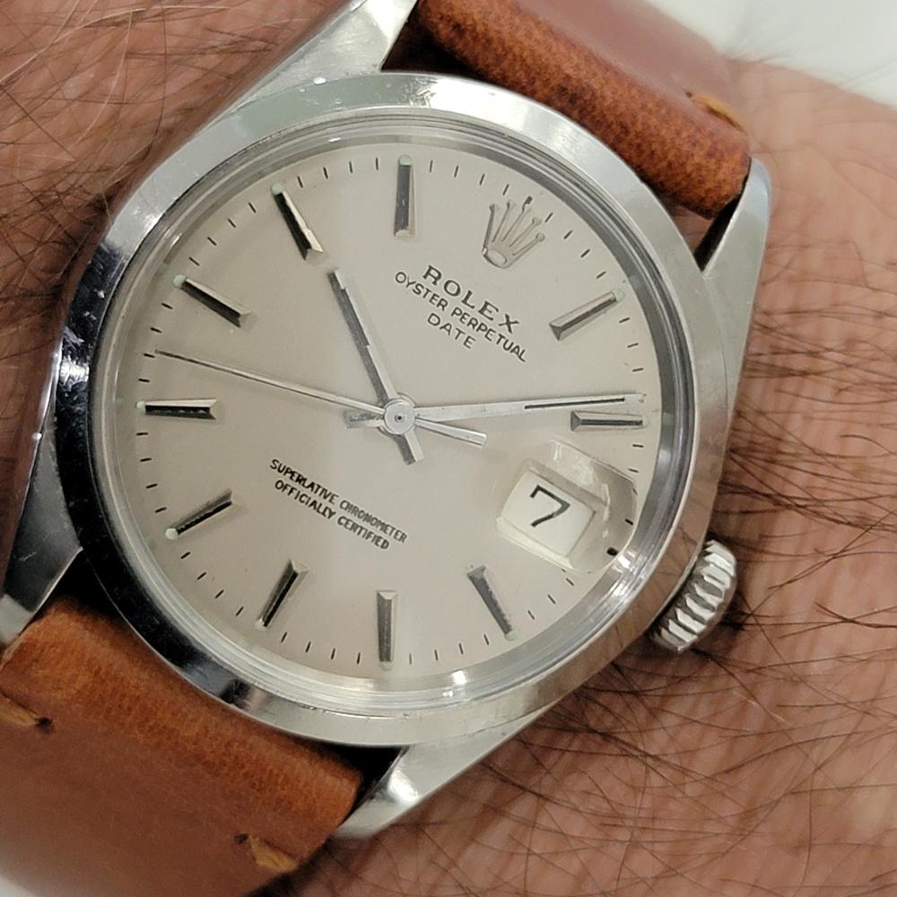 Mens Rolex Oyster Perpetual Date 1500 35mm Automatic 1960s Swiss Vintage RA259T 9