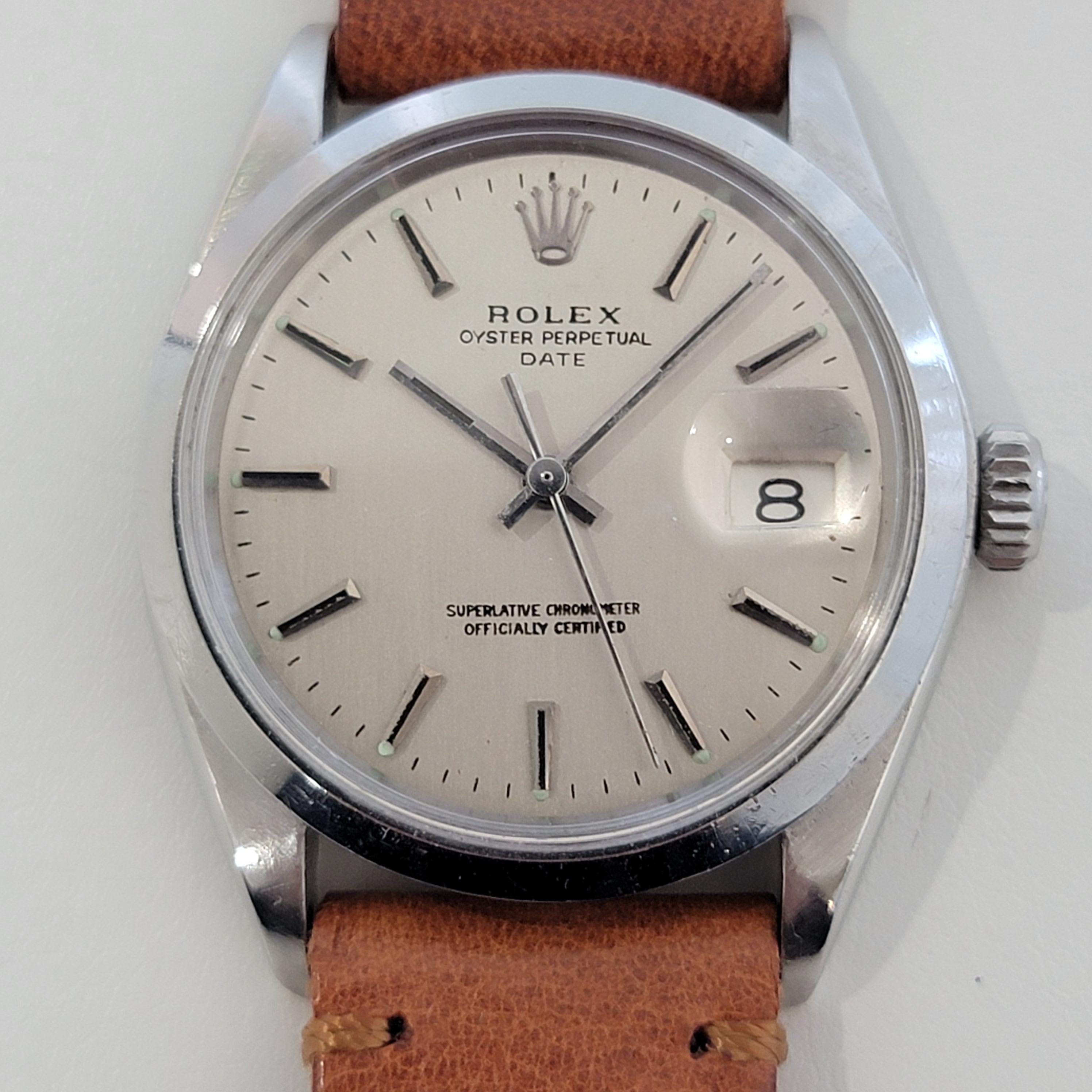 Men's Mens Rolex Oyster Perpetual Date 1500 35mm Automatic 1960s Swiss Vintage RA259T