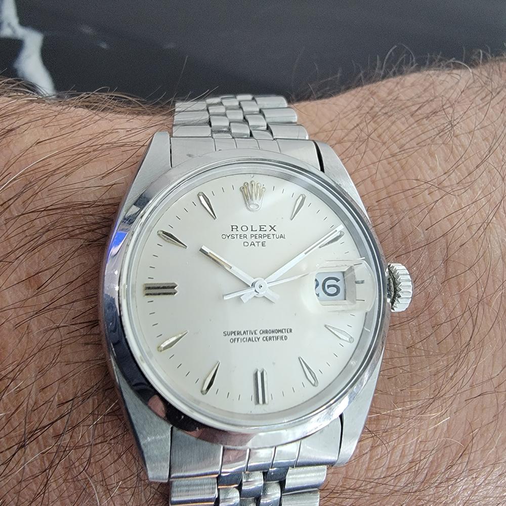 Mens Rolex Oyster Perpetual Date 1500 Automatic 1960s Vintage RA203 5