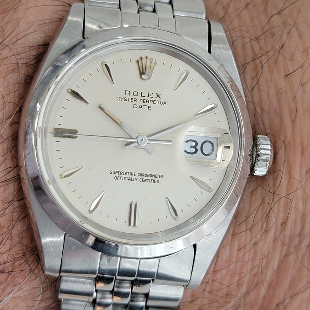 Mens Rolex Oyster Perpetual Date 1500 Automatic 1960s Vintage Swiss RA203 5