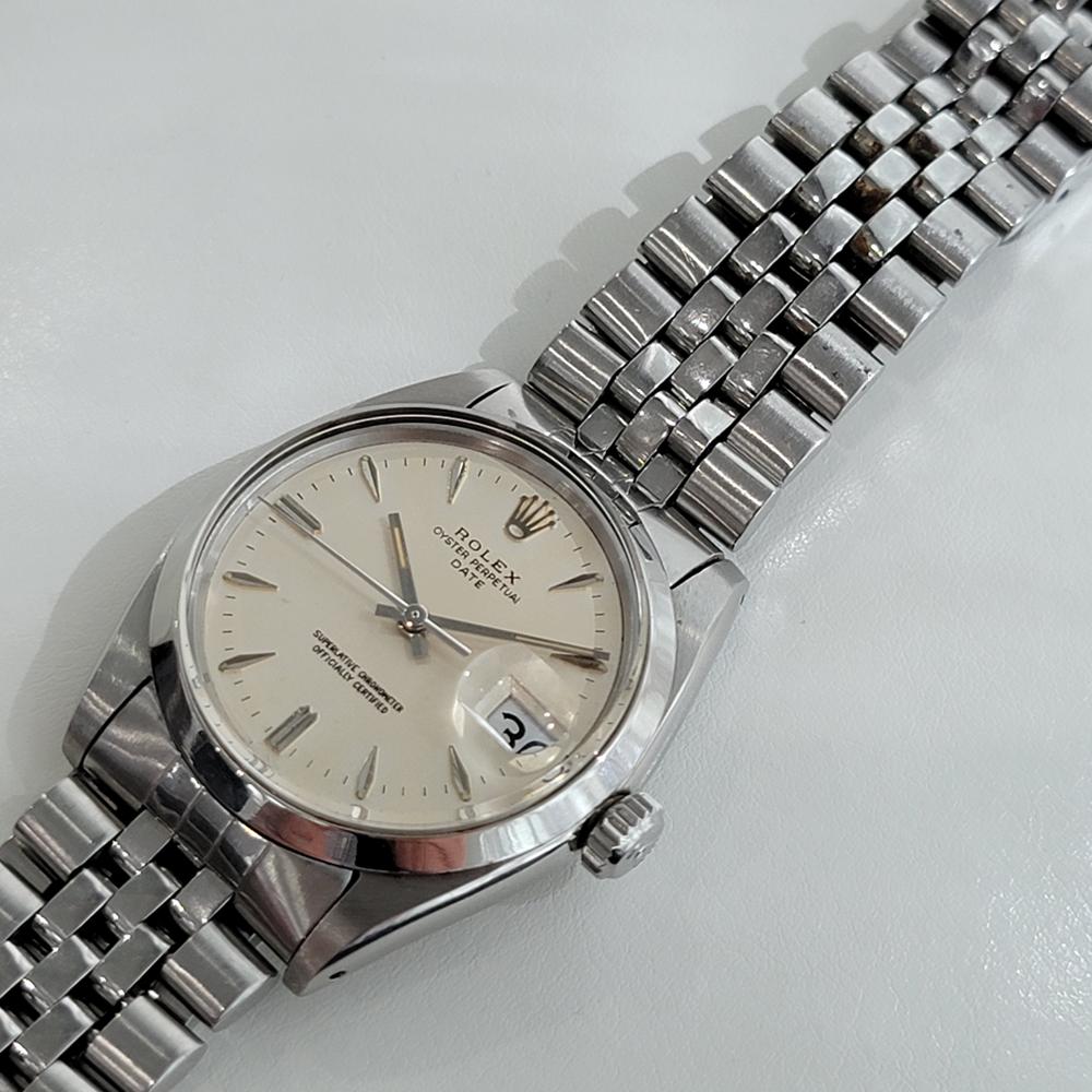 Men's Mens Rolex Oyster Perpetual Date 1500 Automatic 1960s Vintage Swiss RA203