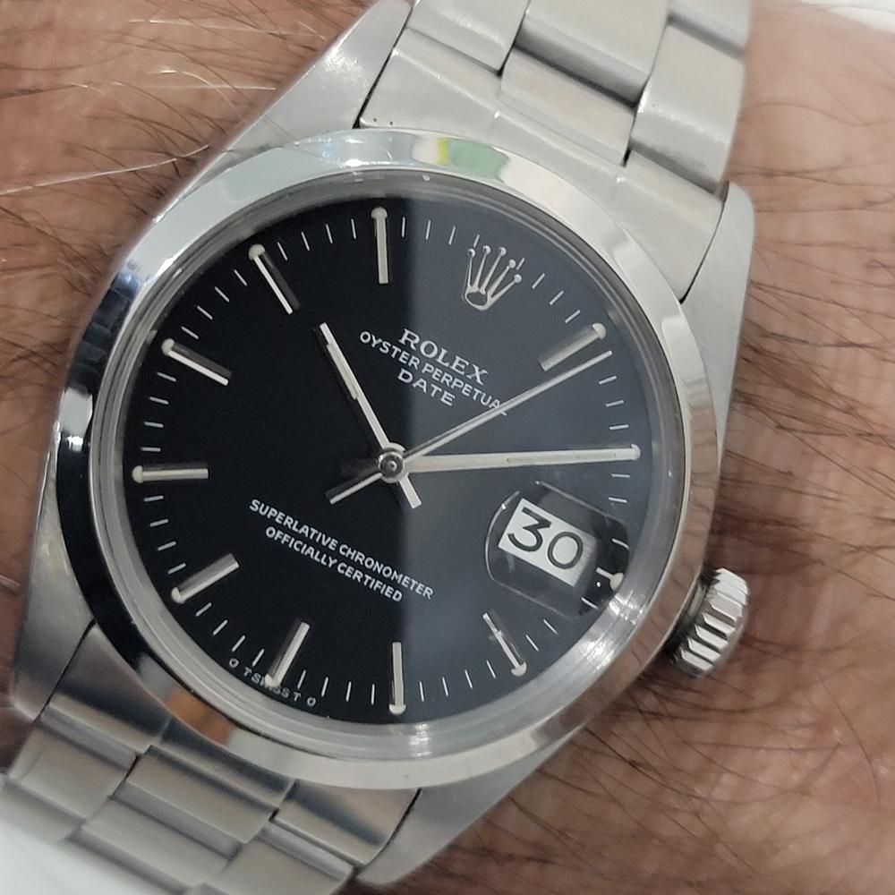 Mens Rolex Oyster Perpetual Date 1500 35mm Automatic 1970s All Original NA137 10