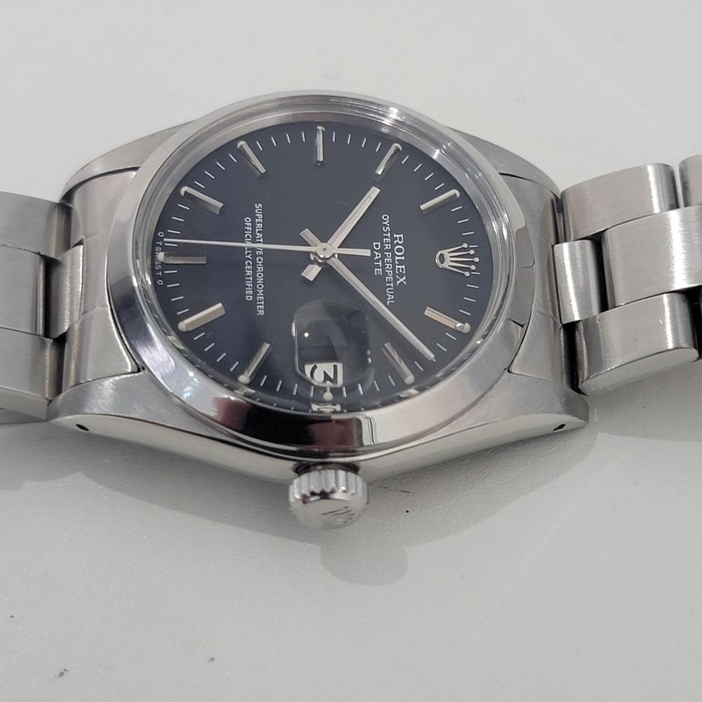 Mens Rolex Oyster Perpetual Date 1500 35mm Automatic 1970s All Original NA137 1