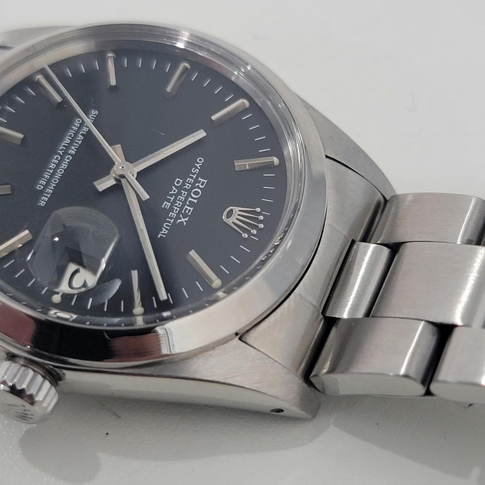 Mens Rolex Oyster Perpetual Date 1500 35mm Automatic 1970s All Original NA137 2