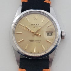 Mens Rolex Oyster Perpetual Date 1500 35mm Automatic 1970s Swiss Vintage RA495B
