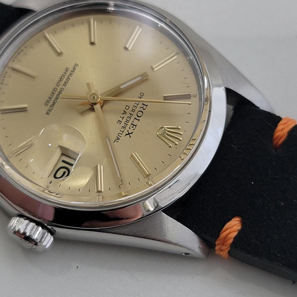 Mens Rolex Oyster Perpetual Date 1500 35mm Automatic 1970s Swiss Vintage RA495B 2