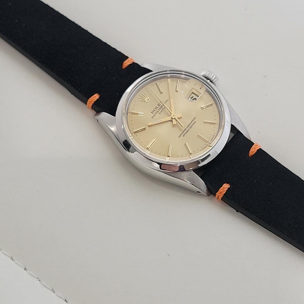 Mens Rolex Oyster Perpetual Date 1500 35mm Automatic 1970s Swiss Vintage RA495B 3