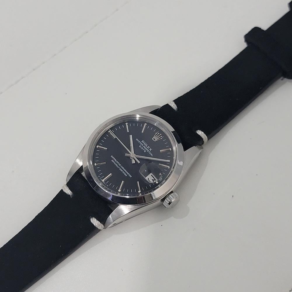 Mens Rolex Oyster Perpetual Date 1500 34mm Automatic 1970s Vintage NA137B 3
