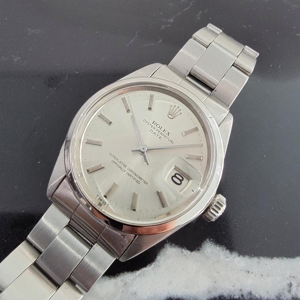 Men's Mens Rolex Oyster Perpetual Date 1500 Automatic 1970s Vintage Swiss MA209