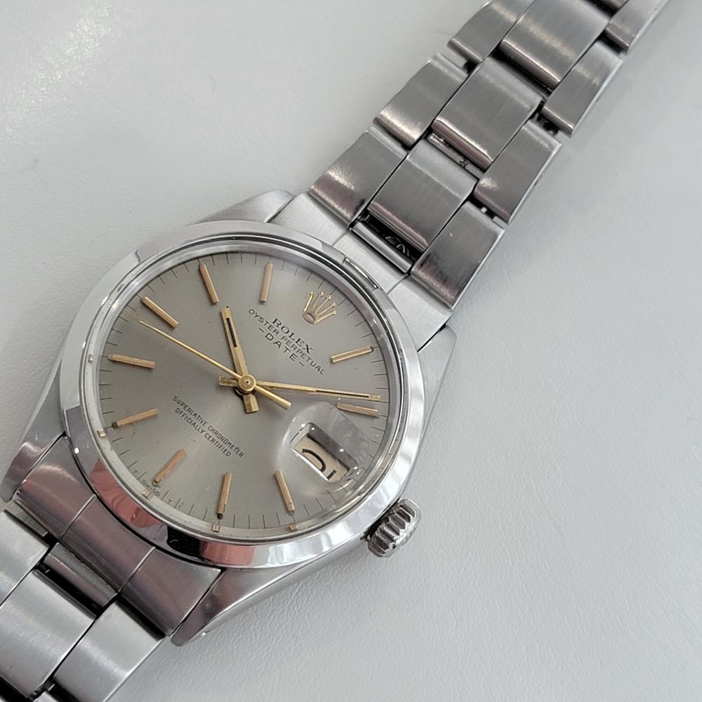Rolex Oyster Perpetual Date 1500 35 mm automatique des années 1970 avec pochette Rolex RA190 1