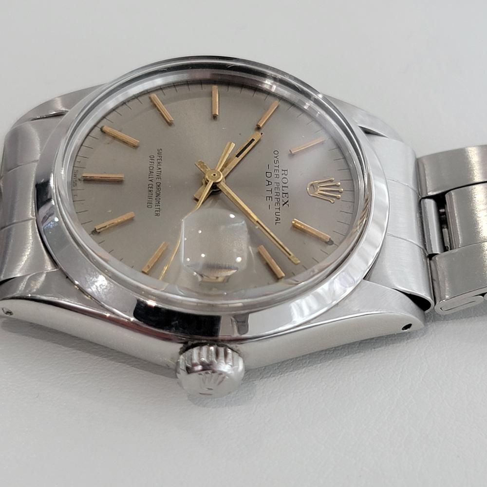 Rolex Oyster Perpetual Date 1500 35 mm automatique des années 1970 avec pochette Rolex RA190 2