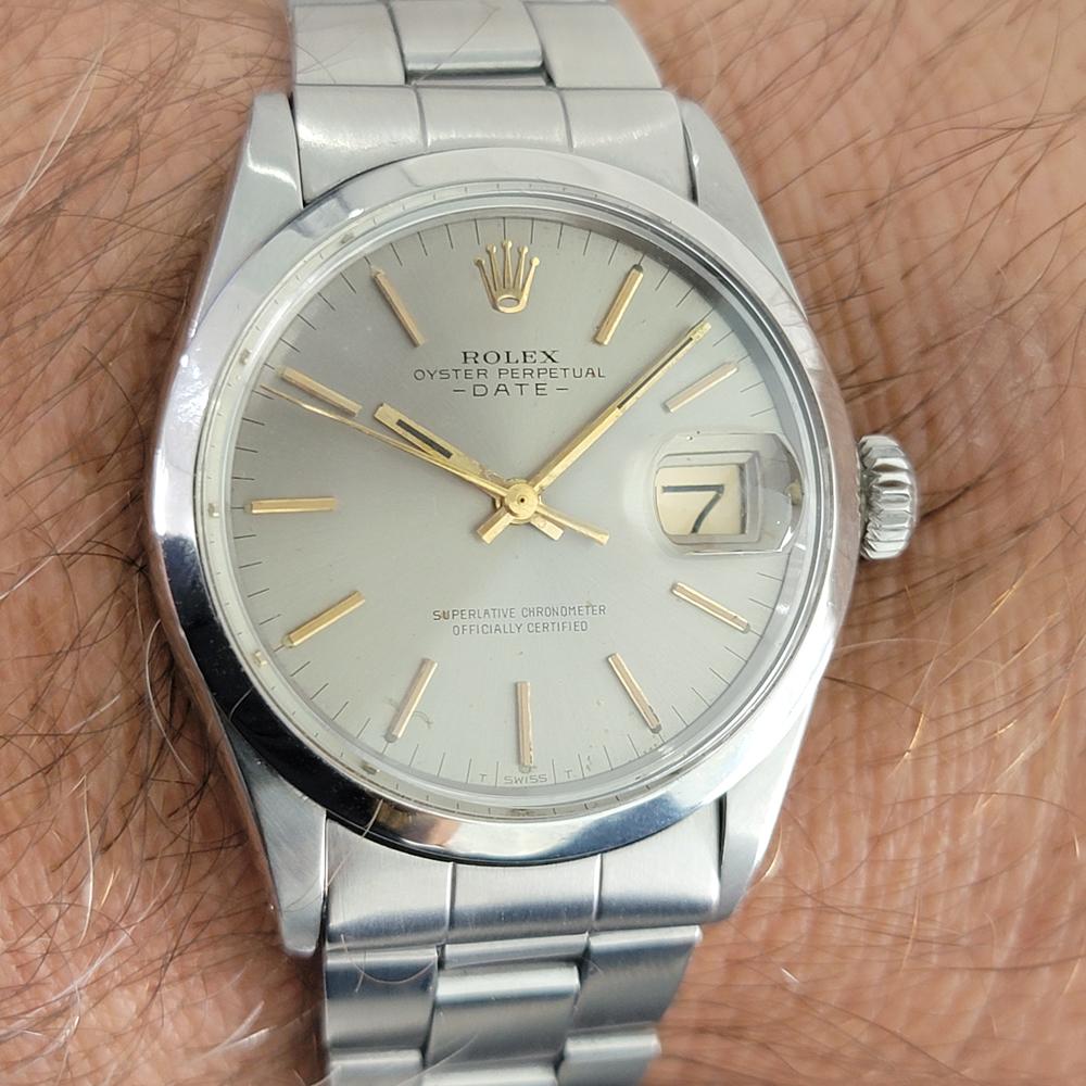 Mens Rolex Oyster Perpetual Date 1500 Automatic 1970s with Pouch RA190 6