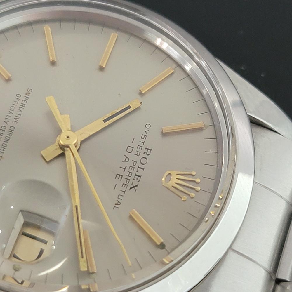 Mens Rolex Oyster Perpetual Date 1500 Automatic 1970s with Pouch RA190 1