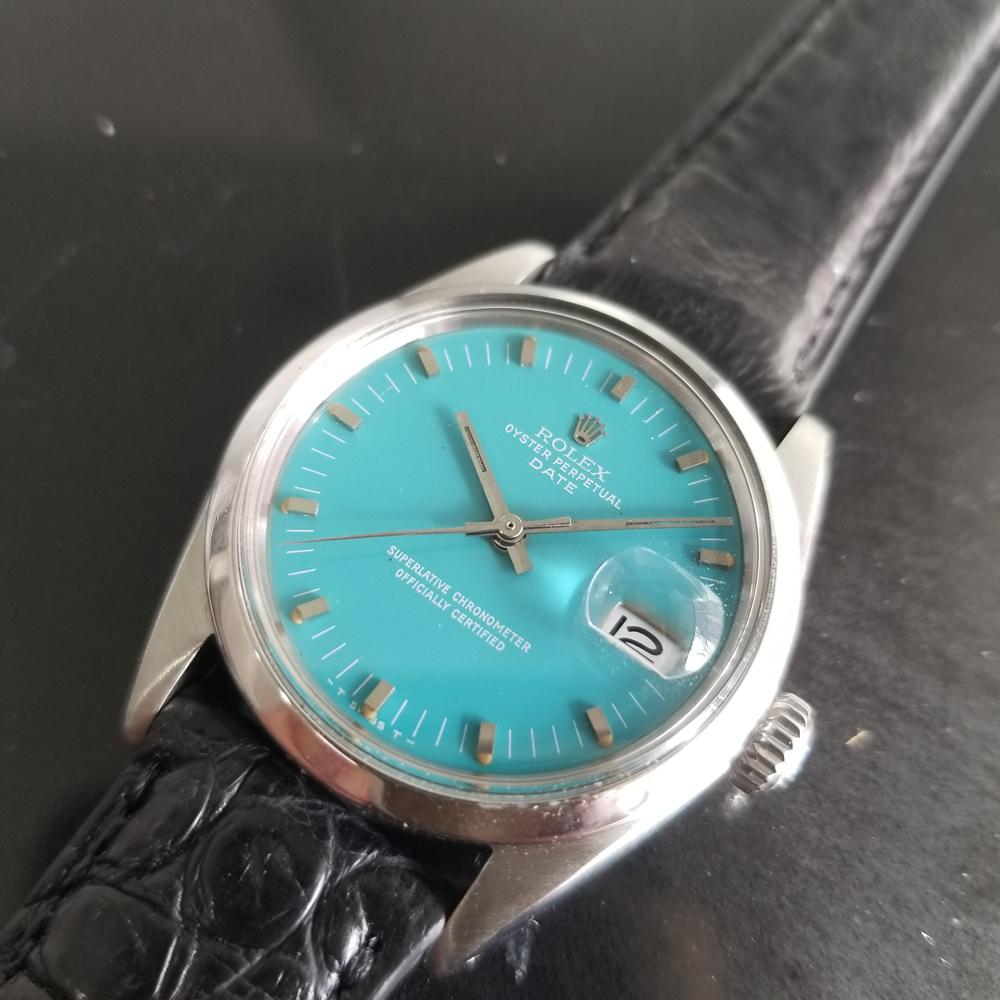 Herren''s Rolex Oyster Perpetual Date 1500 Automatik, ca. 1960er Jahre Vintage RA112BLK 2