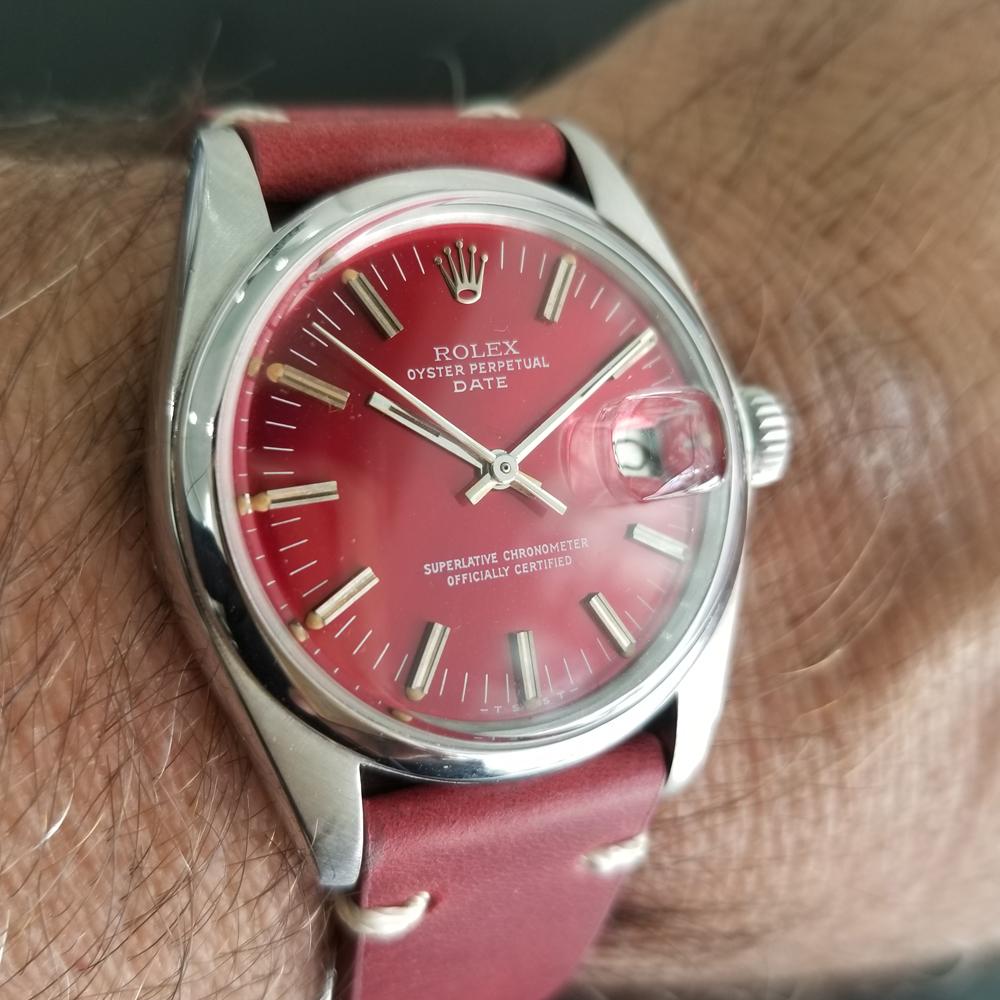 Mens Rolex Oyster Perpetual Date 1500 Automatic, c.1970s Vintage RA113RED 7
