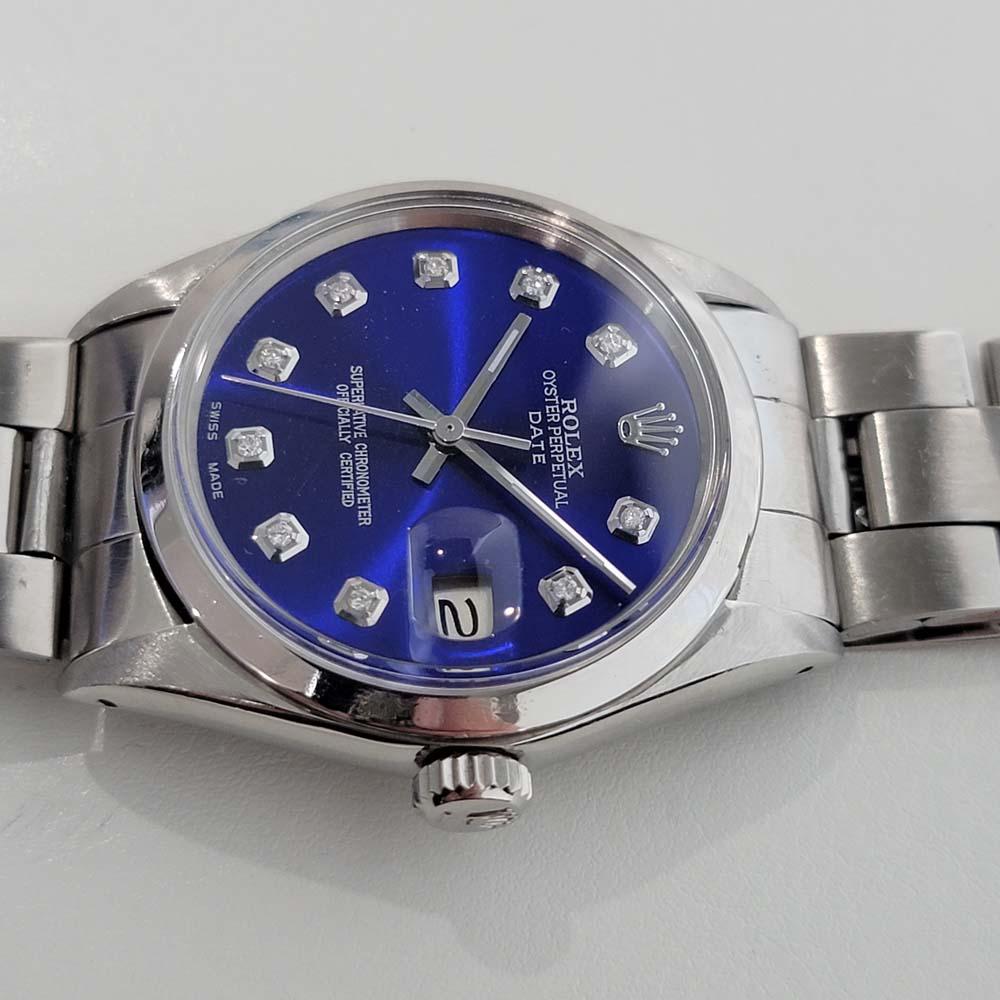 Mens Rolex Oyster Perpetual Date 1500 Automatic Diamond Dial 1970s RA306 1