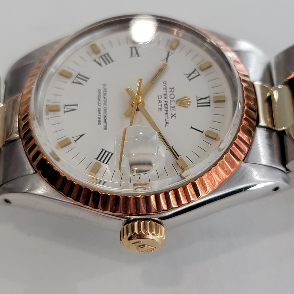 Herren Rolex Oyster Perpetual Date 1500 Gold ss Automatik 1970er Jahre Schweizer RA164 2