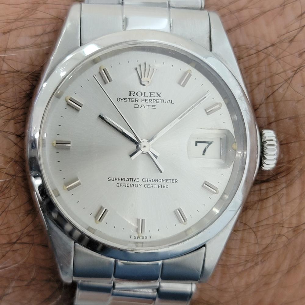 Mens Rolex Oyster Perpetual Date 1500 Automatic 1960s Vintage Swiss RJC136 9