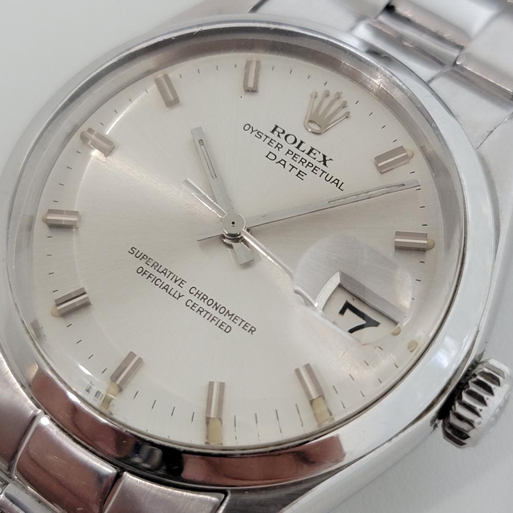 Men's Mens Rolex Oyster Perpetual Date 1500 Automatic 1960s Vintage Swiss RJC136