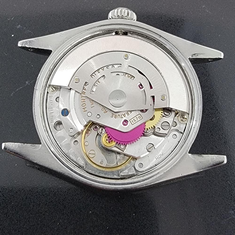 Mens Rolex Oyster Perpetual Date 1500 Automatic 1970s w Rolex Pouch RA190T For Sale 6
